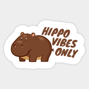 Hippo vibes only Sticker